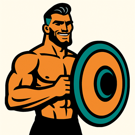 gigachad ama elinde kalkan var.
In-Game asset.  2d.  High contrast.  No shadows