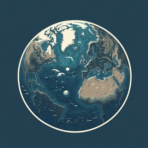 2d earth

Single Game Texture. In-Game asset. 2d. Blank background. High contrast. No shadows.