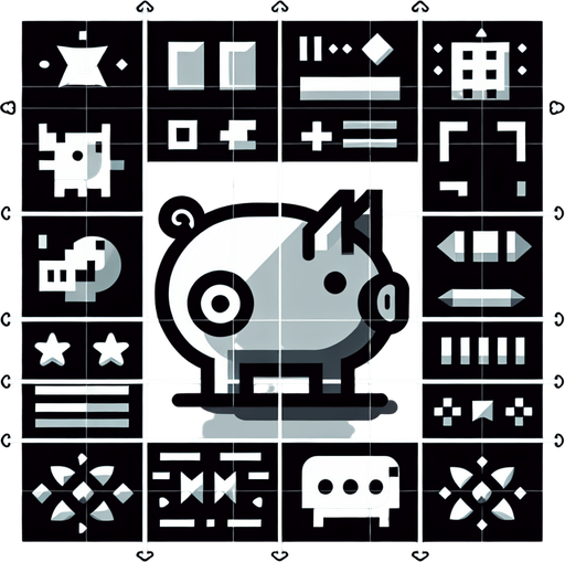 pig.
Single Game Texture. In-Game asset. 2d. Blank background. High contrast. No shadows.