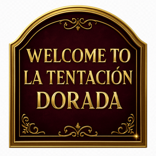 Crea un asset visual para un banner de bienvenida arqueado de casino de lujo.

Diseño:

Forma de arco elegante.

Texto central: 'WELCOME TO LA TENTACIÓN DORADA' (o 'WELCOME, HIGH ROLLER').

Tipografía de casino elegante, mayúsculas.

Fondo del arco: Negro, rojo burdeos o azul medianoche profundo (pulido/terciopelo).

Texto y borde: Dorado o plateado brillante (metálico).

Detalles: Filigranas doradas sutiles, brillos.

Efecto: Ligero relieve y resplandor.

Fondo transparente.

Objetivo: Bienvenida opulenta y exclusiva..
In-Game asset.  2d.  High contrast.  No shadows