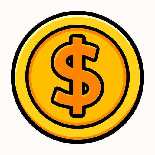 Coin.
In-Game asset.  2d.  High contrast.  No shadows