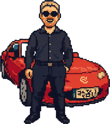 retro pixel style