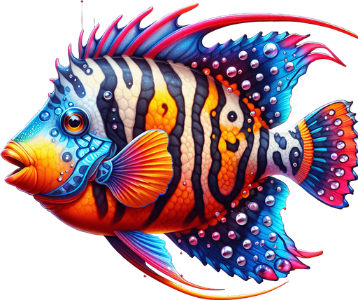 A realistic moorishidol.
Single Game Texture. In-Game asset. 2d. Blank background. High contrast. No shadows.