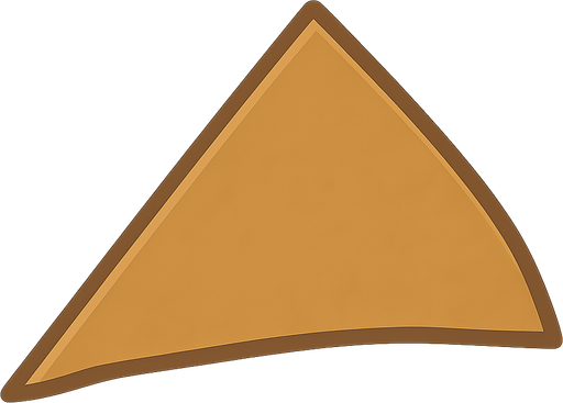 triangle. No background. Transparent background. Blank background. No shadows. 2d. In-Game asset. flat