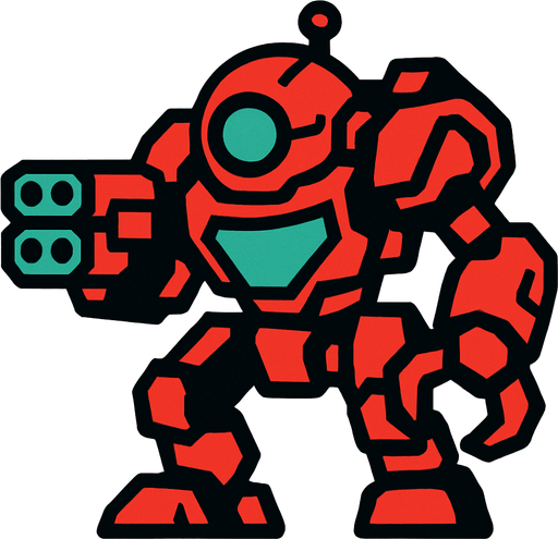 technological enemy.
In-Game asset.  2d.  High contrast.  No shadows