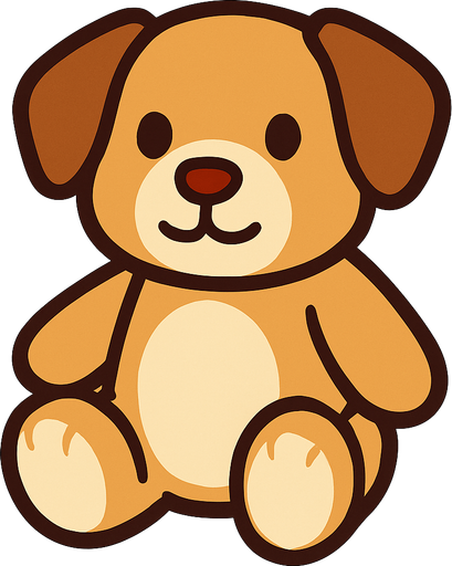 dogPlushie.
In-Game asset.  2d.  High contrast.  No shadows