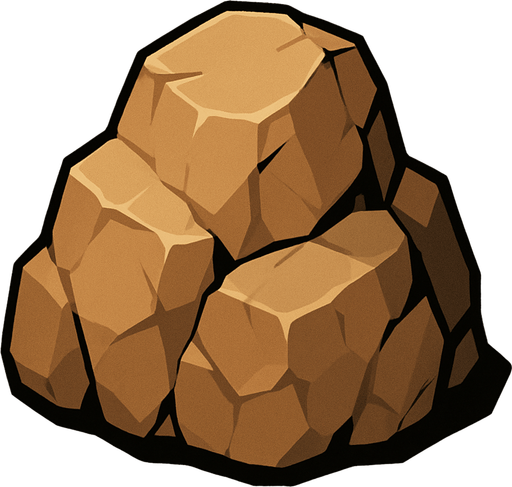rock.
In-Game asset.  2d.  High contrast.  No shadows