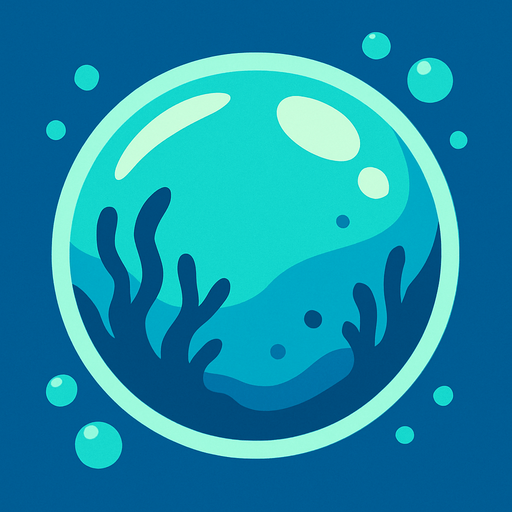 Bulle de l'océan.
In-Game asset.  2d.  High contrast.  No shadows