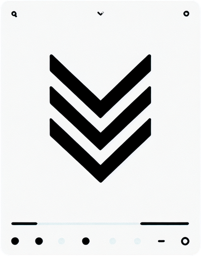 black chevron.
UI element