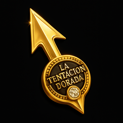 Crea un asset visual para un lujoso marcador o indicador de premio para la rueda de recompensas de 'La Tentación Dorada'.

Objetivo: Un elemento claro y elegante que indique visualmente el premio ganador en la rueda.

Diseño:

Forma: Puede ser una flecha estilizada, un pequeño colgante o un puntero refinado con un elemento decorativo.

Material/Color: Debe tener un aspecto premium, utilizando oro pulido o plata como color principal.

Detalles:

Si es una flecha, debe ser elegante y bien definida, quizás con una pequeña joya o un detalle grabado cerca de la punta.

Si es un colgante, podría ser una versión estilizada del logo del casino o una forma geométrica con un acabado lujoso.

Asegúrate de que tenga una dirección clara de 'apuntado'.

Elemento de Posicionamiento: Debe tener un punto o borde claro que se alinee con precisión con las divisiones entre las secciones de premios en la rueda.

Iluminación/Efectos (si Upit lo permite): Un brillo sutil o destellos para llamar la atención s.
In-Game asset.  2d.  High contrast.  No shadows