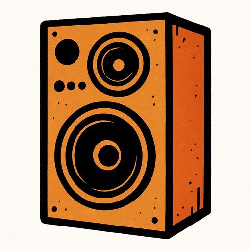 Hoparlör.
In-Game asset.  2d.  High contrast.  No shadows