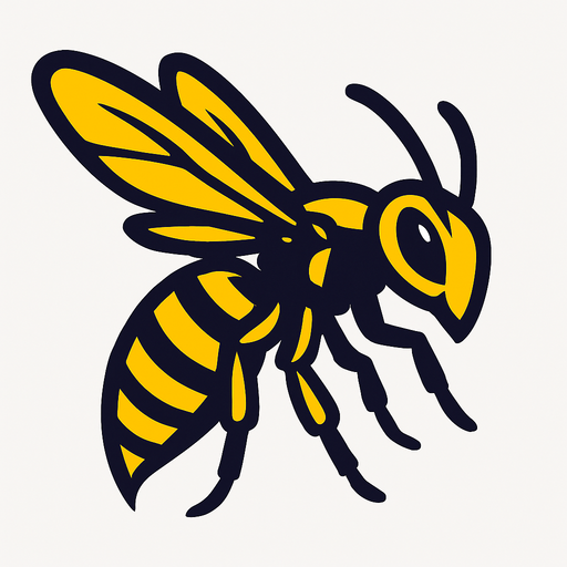 Guêpe.
In-Game asset.  2d.  High contrast.  No shadows