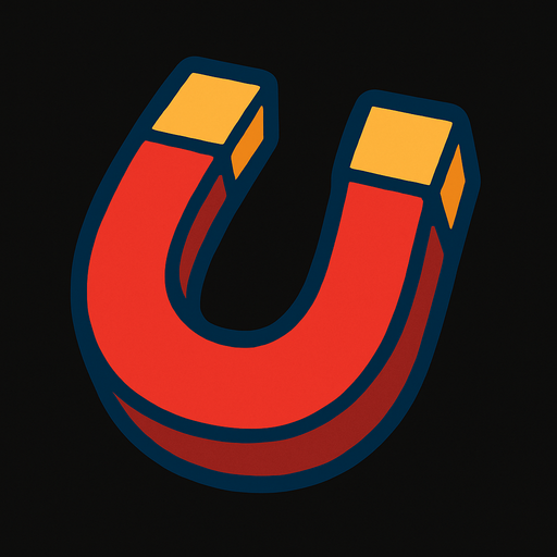 magnet.
In-Game asset.  2d.  High contrast.  No shadows