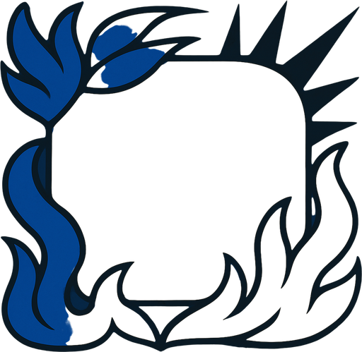 Crea una versión de este marco en color azul