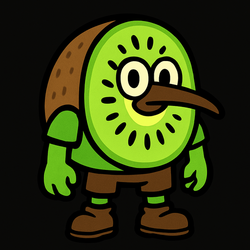 kiwi human.
In-Game asset.  2d.  High contrast.  No shadows
