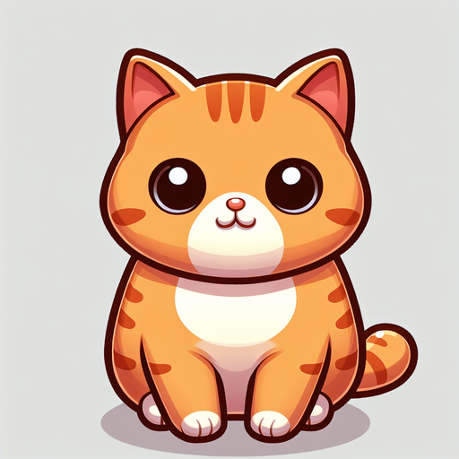 Very cute cat looking into camera. Full body cat. Cartoon art style. Ginger cat. No UI elements in the picture like popups, close buttons etc..
Single Game Texture. In-Game asset. 2d. Blank background. High contrast. No shadows.