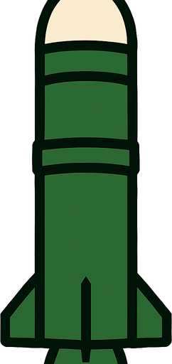 only green missiles with white caps, same as in the image, only one