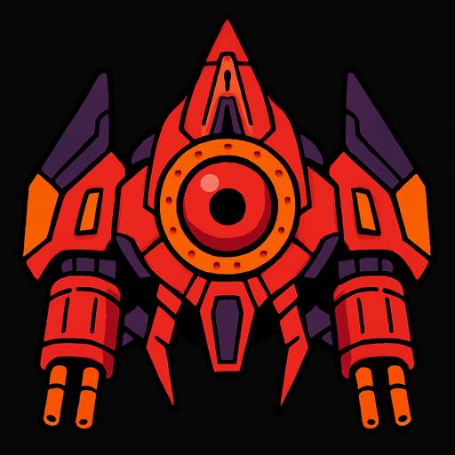 2d enemy boss spaceship.
In-Game asset.  2d.  High contrast.  No shadows