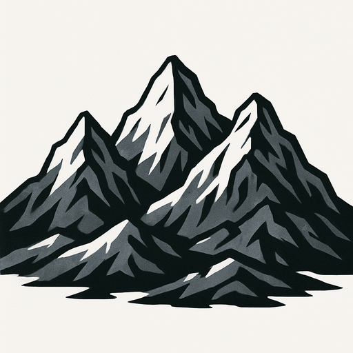 grii dağlar..
In-Game asset.  2d.  High contrast.  No shadows