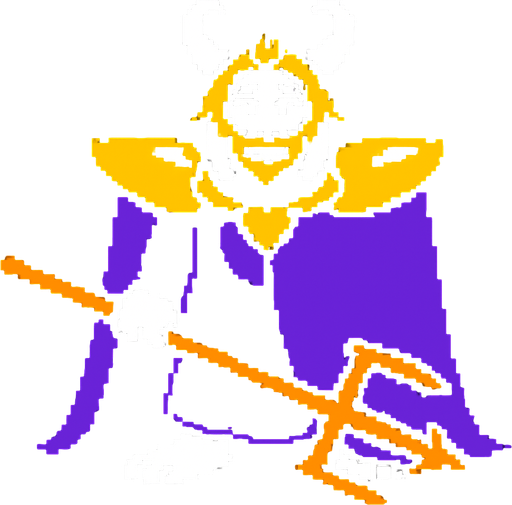 Asgore Undertale.
In-Game asset.  2d.  High contrast.  No shadows