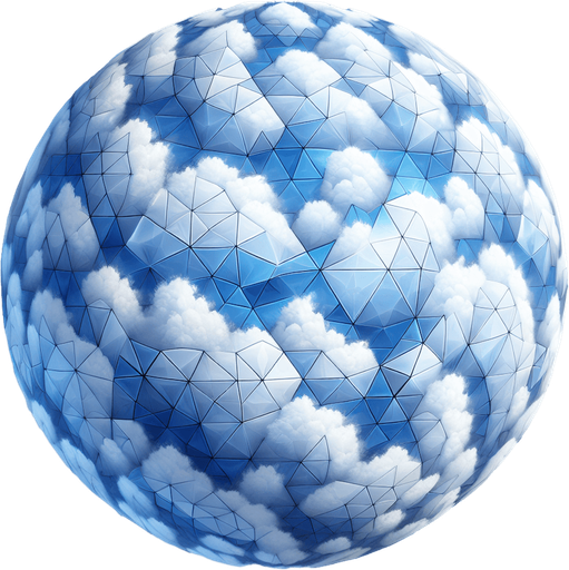 Agrega una esfera que dentro contenga un cielo.
Single Game Texture.  In-Game asset.  2d.  Blank background.  High contrast.  No shadows