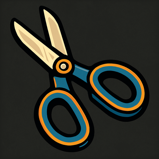 scissors.
In-Game asset.  2d.  High contrast.  No shadows