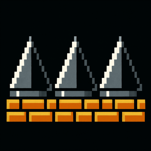 Mario style spikes NES..
High contrast