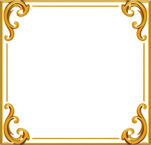 Quiero un rectangulo elegante con colores dorados en las esquinas.
In-Game asset.  2d.  High contrast.  No shadows