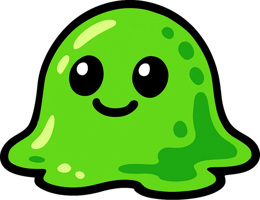 slime.
In-Game asset.  2d.  High contrast.  No shadows