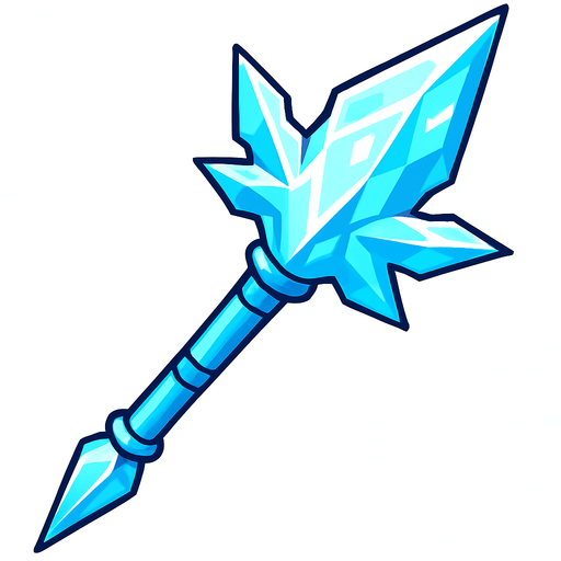 Ice Spear  inspired by Pokemon and Digimon.
In-Game asset.  2d.  High contrast.  No shadows