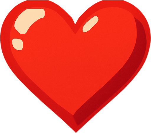 heart.
In-Game asset.  2d.  High contrast.  No shadows