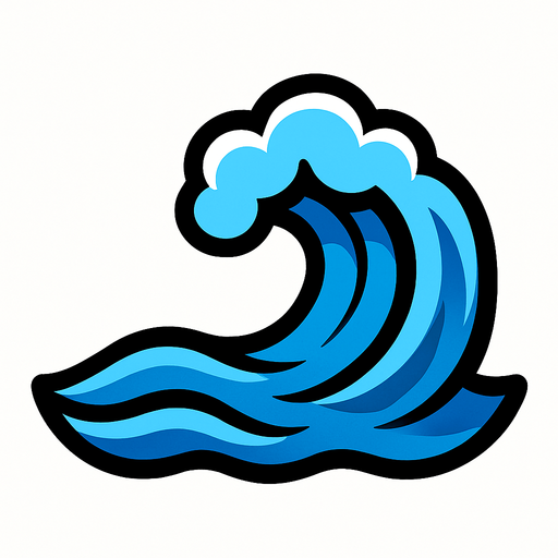 Small wave.
In-Game asset.  2d.  High contrast.  No shadows