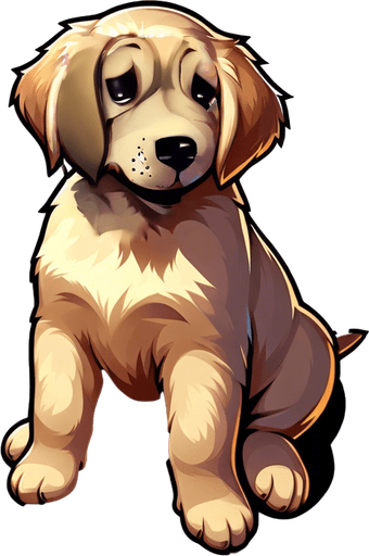 crying puppy. eyes are smaller. crying expression. tears on one eye.