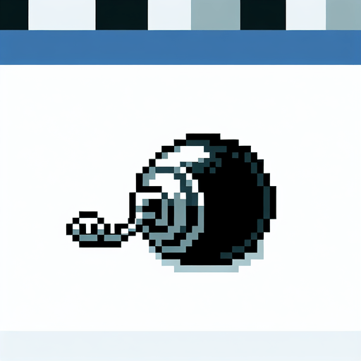 8-bit. cartoon. black tub stopper with chain. in game asset..
Single Game Texture. In-Game asset. 2d. Blank background. High contrast. No shadows.