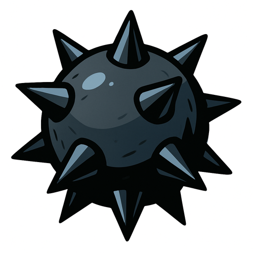 Spike ball.
In-Game asset.  2d.  High contrast.  No shadows