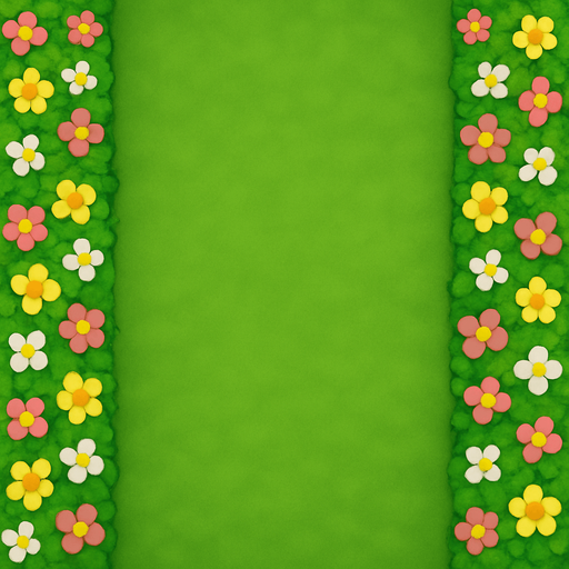 Agrega unas flores sobre los arbustos.