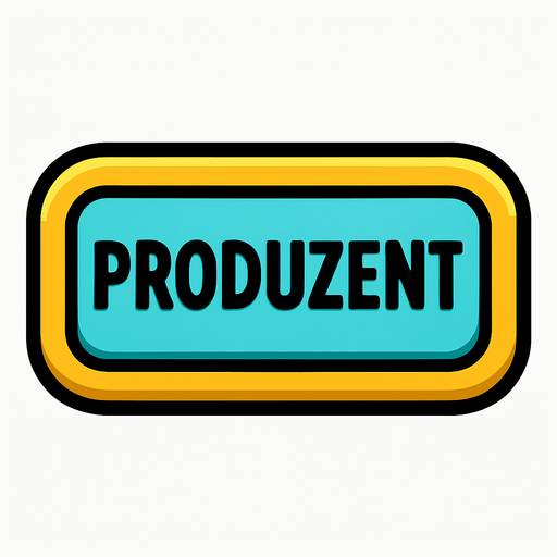 PRODUZENT BUTTON.
In-Game asset.  2d.  High contrast.  No shadows