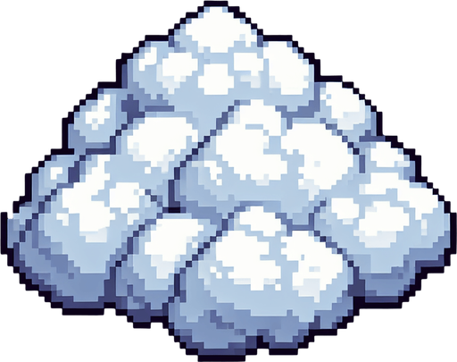 Fluffy cloud viewed from the top.
Single Game Sprite Texture.  No background.