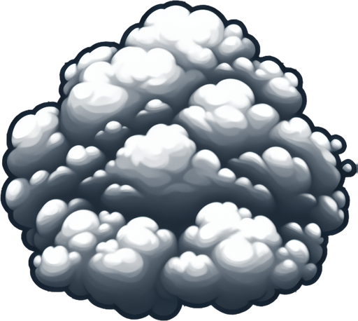 cloud of smoke.
Single Game Texture. In-Game asset. 2d. Blank background. High contrast. No shadows.