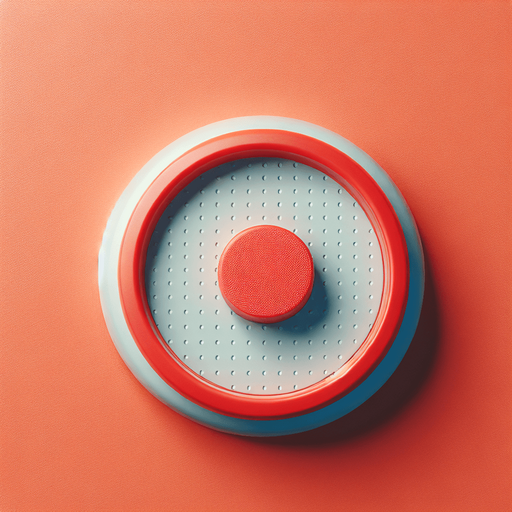 Air hockey paddle. Top view..