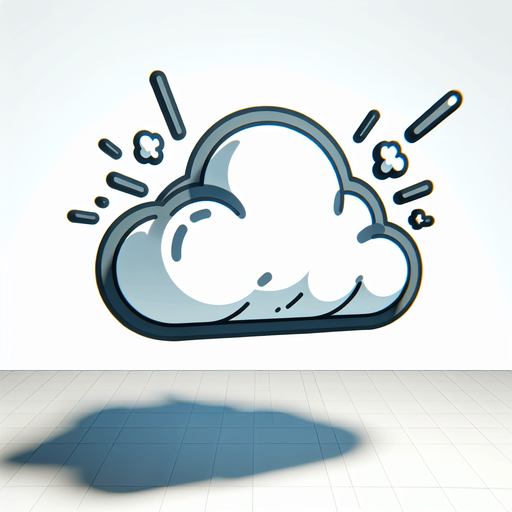 cartoon cloud.
2D, Without background
