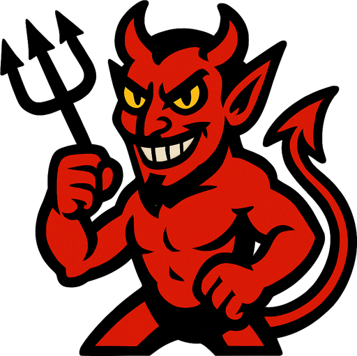 devil.
In-Game asset.  2d.  High contrast.  No shadows