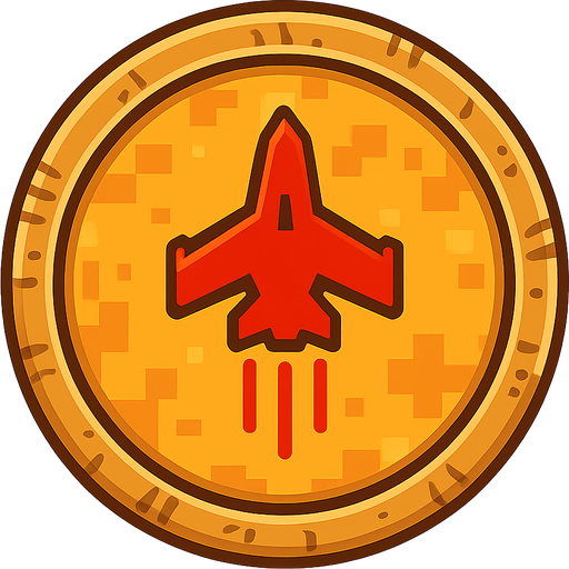 Make it a coin for a space shooting game with intense designing. No background. Transparent background. Blank background. No shadows. 2d. In-Game asset. flat