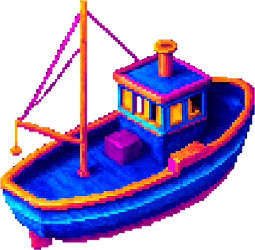 3/4 top down view of this boat.