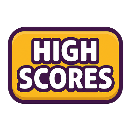 High Scores button.
In-Game asset.  2d.  High contrast.  No shadows