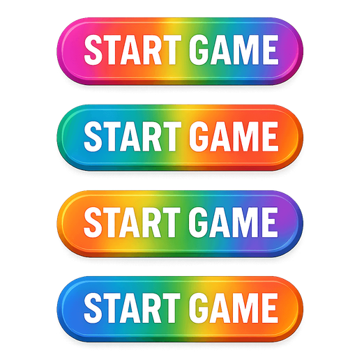 same buttons with rainbow colors