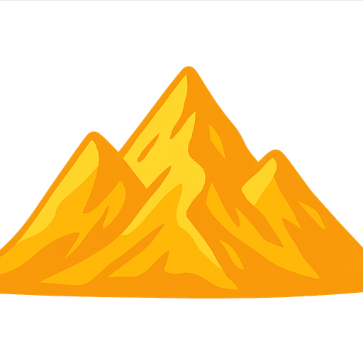 pack mountain, yellow, HD colors.
In-Game asset.  2d.  High contrast.  No shadows.no black lines