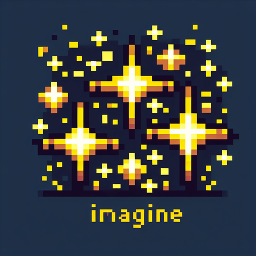 3 yellow sparkles, pixelart, no background
Single Game Texture. In-Game asset. 2d. High contrast. No shadows.