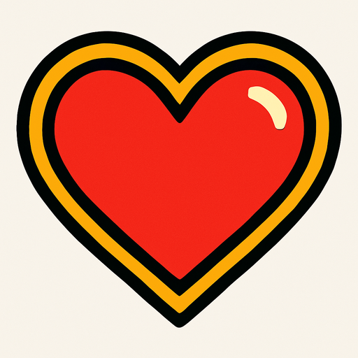 heart.
In-Game asset.  2d.  High contrast.  No shadows