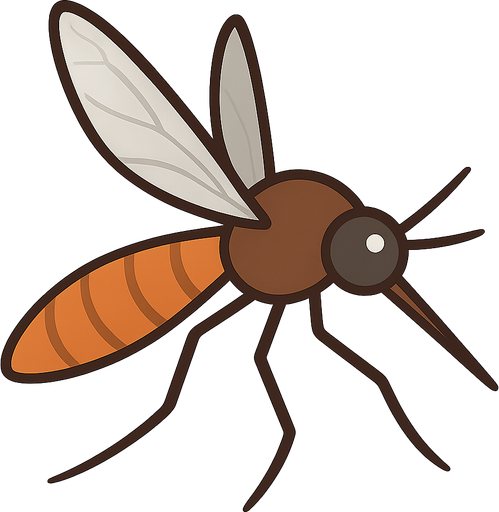 sivrisinek. No background. Transparent background. Blank background. No shadows. 2d. In-Game asset. flat